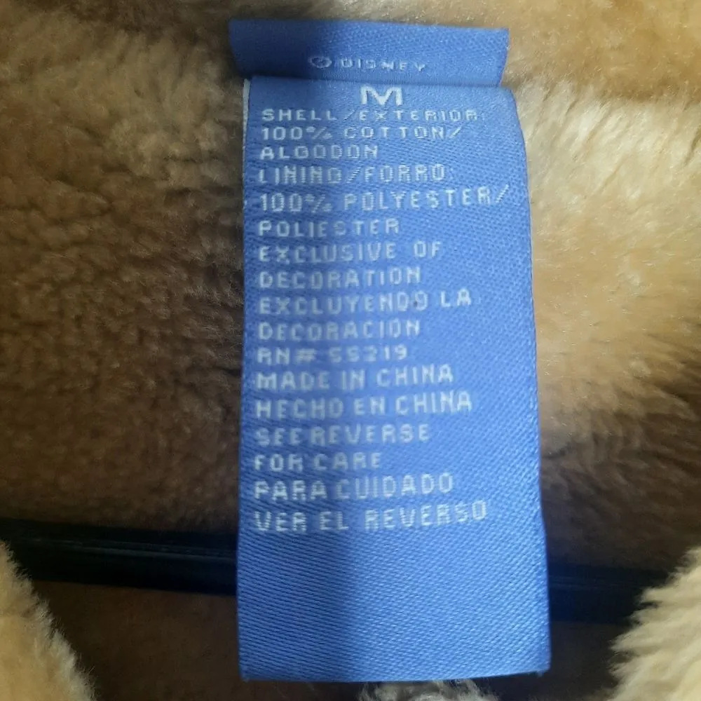 Eeyore Denim Faux Fur Jacket Size Medium - Image 7