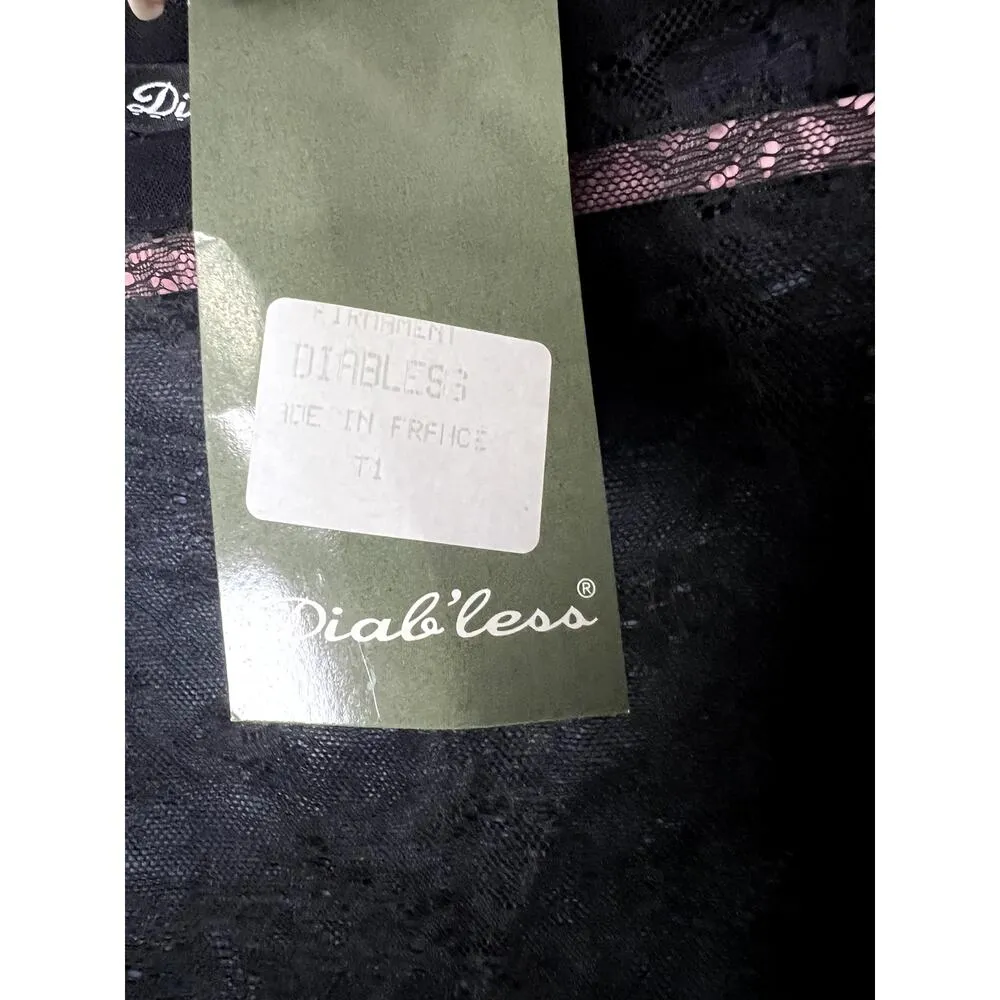 New Diabless Sheer Swimsuit Cover up Women's Size Med/Large Lace Feminine Fitted Black - Image 5