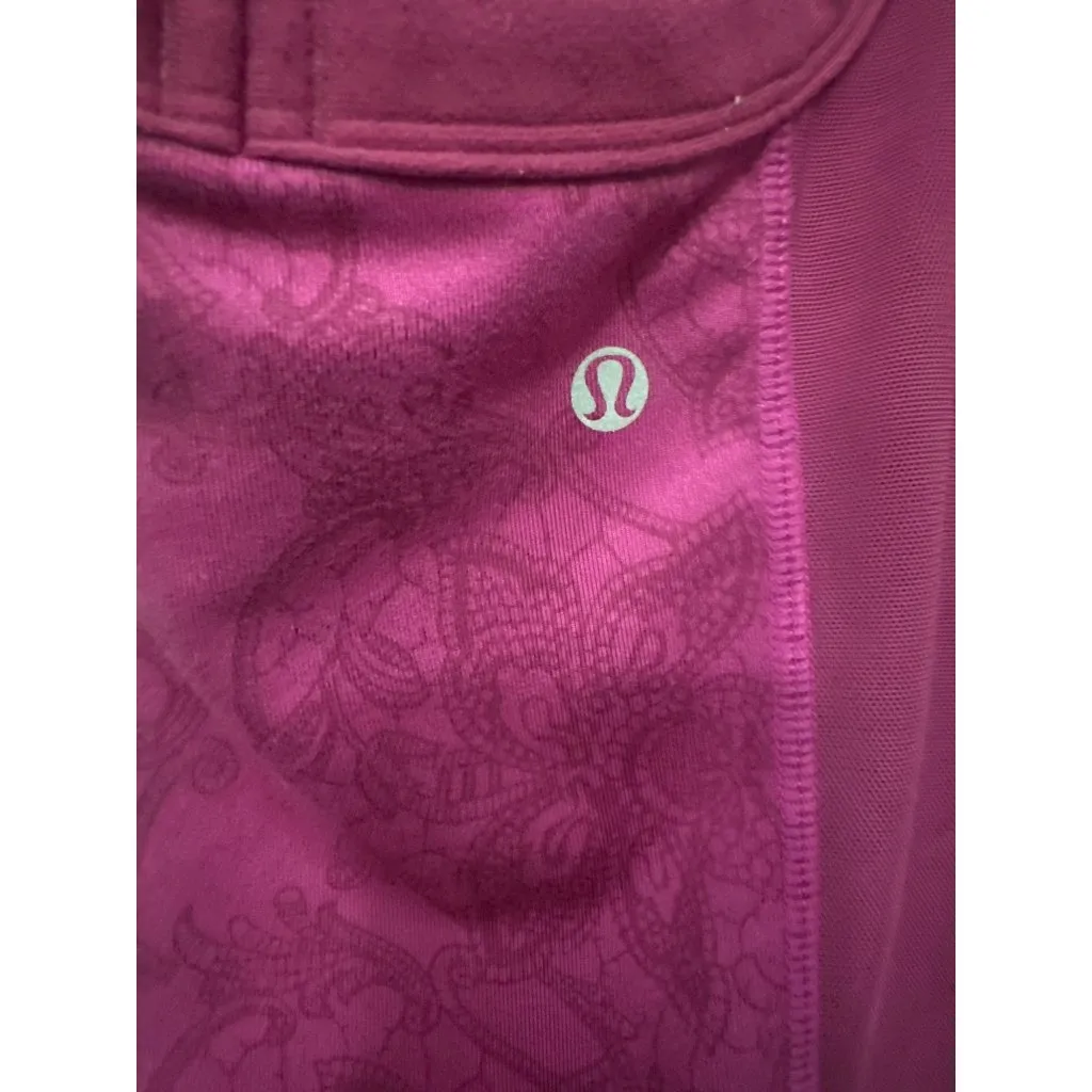 Lululemon Pink Floral Paisley Tank Top Built - Image 5