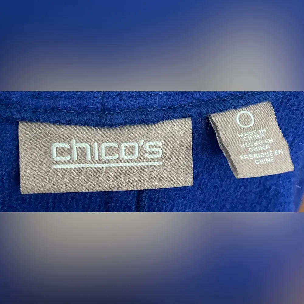 Chico's - Royal Blue Open-Front Outer Jacket Size 0 - Image 5