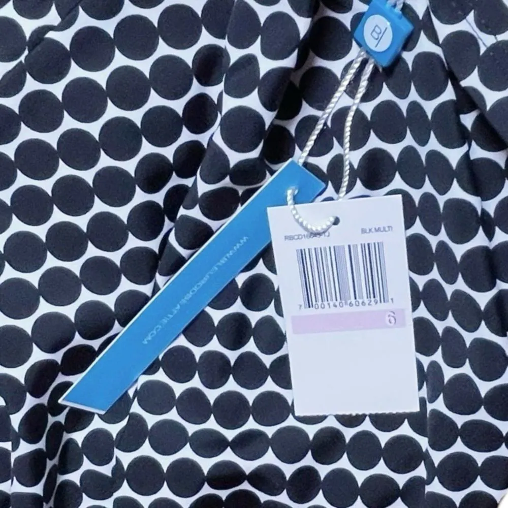 NWT BLEU Rod Beattie Connect The Dots Black & White Polka Dot Swimsuit Size 6 - Image 10