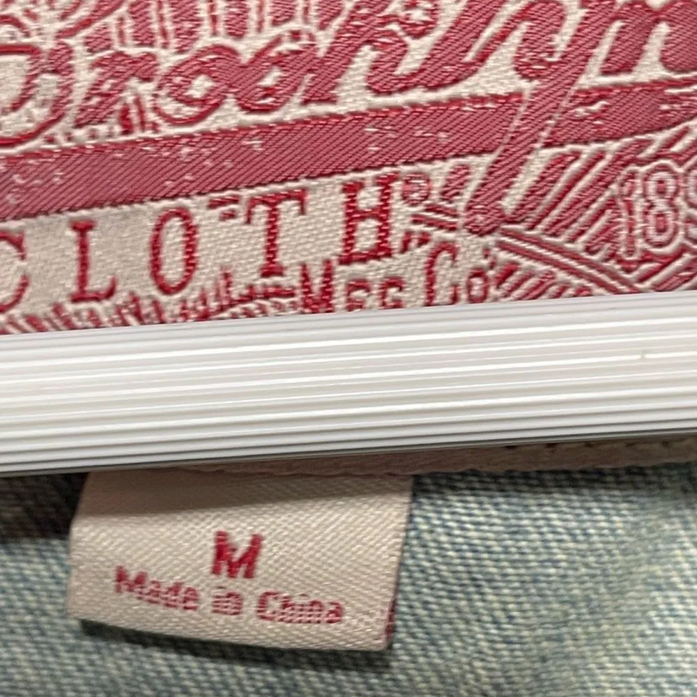 Brooklyn Cloth Distressed Denim Oversized Jacket Medium - Image 13