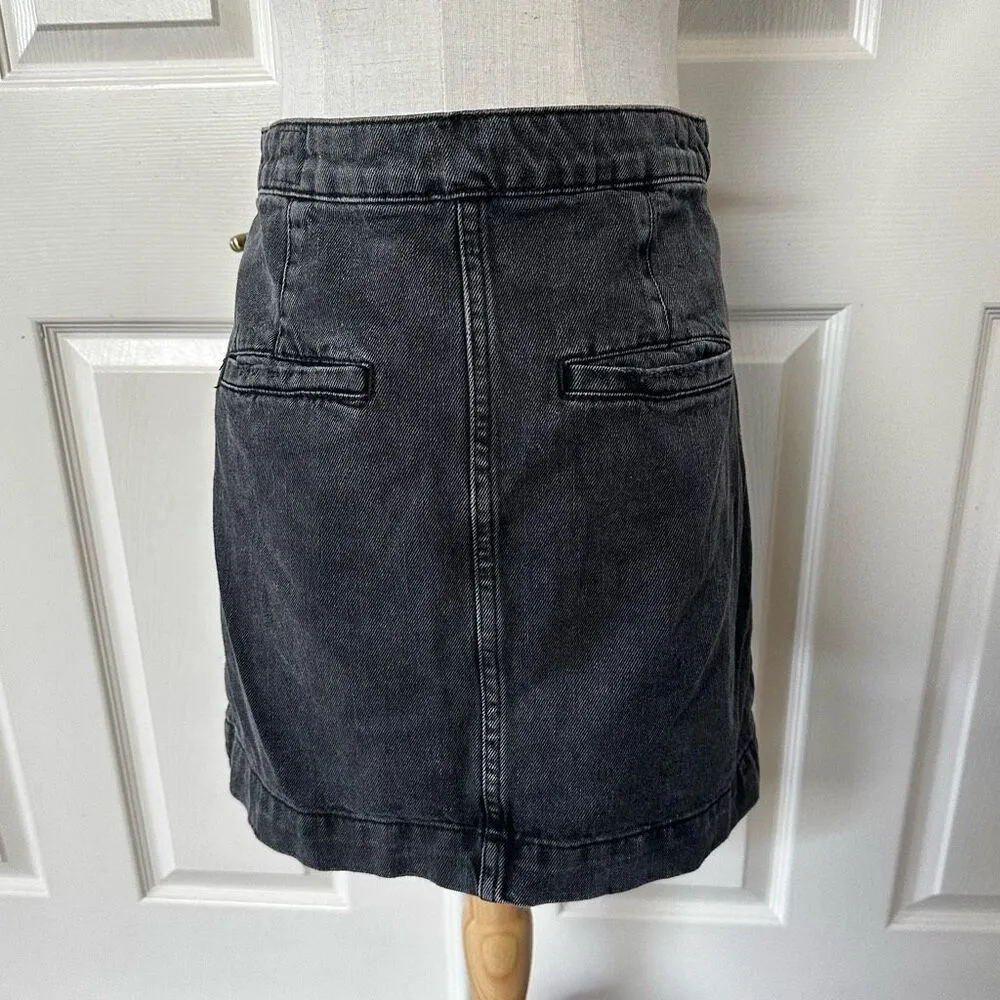 Free People Don’t Get Me Wrong black denim skirt size 27 - Image 7