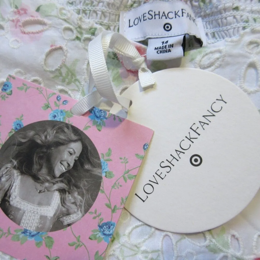 NWT LoveShackFancy x Target  Clementine in White Floral Eyelet Midi Dress 14 - Image 4