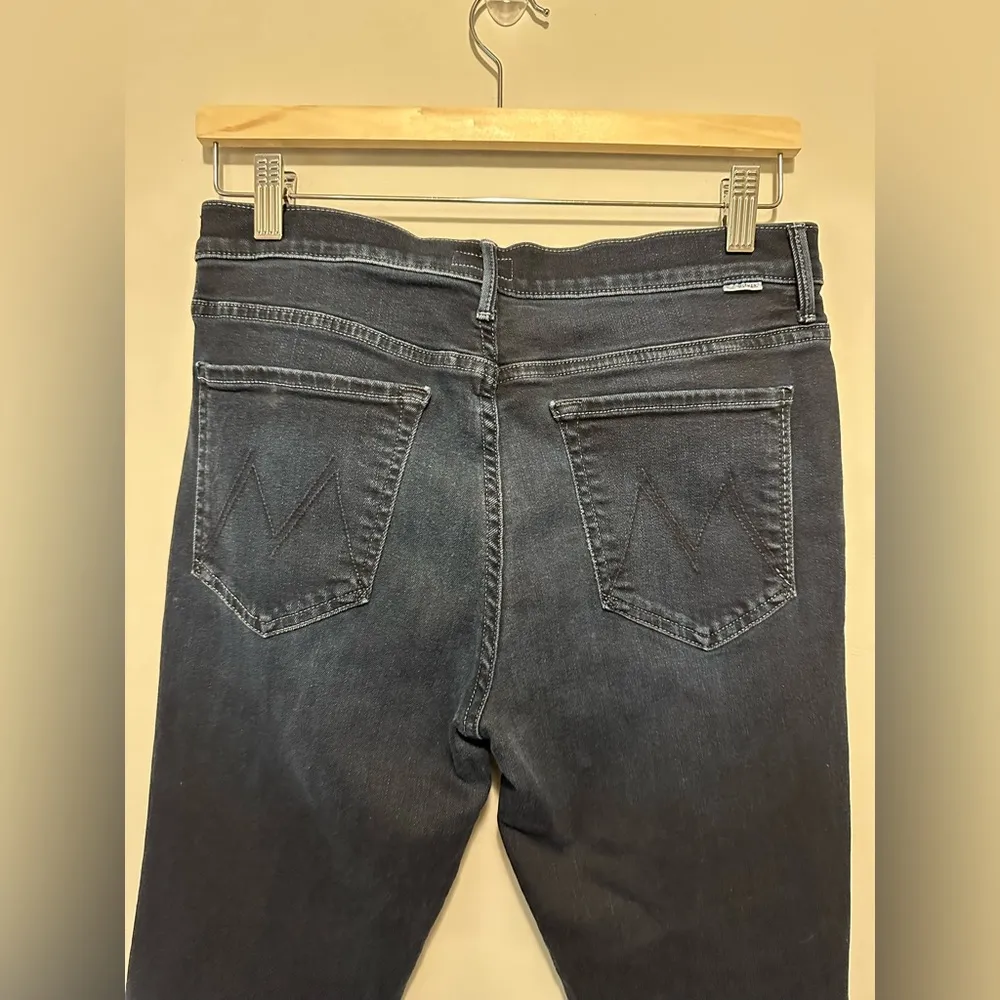 MOTHER The Stunner Zip Two Step Fray Last Call Wash Women's Size 30 Blue - Image 5