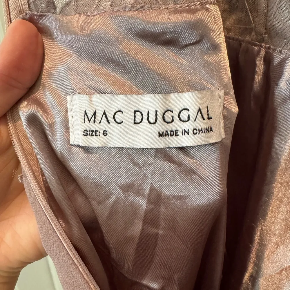 Mac Duggal 20264 Light Purple Cap Sleeve Applique Bodice Flowy Gown Size 6 NWT - Image 8