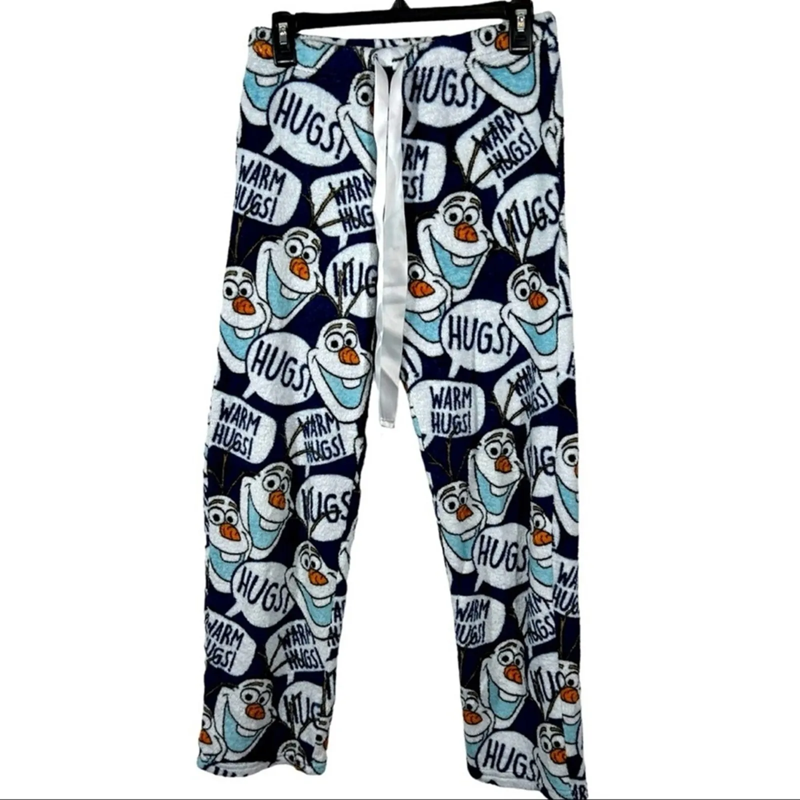 Disney Frozen Olaf Fleece Pajama Pants Women’s Small Blue Cozy Sleepwear - Image 2