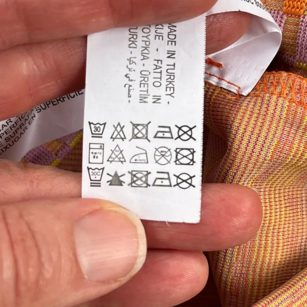 Zara Women's Colorful Retro Print Striped Baby Tee Size S. NEW - Image 8