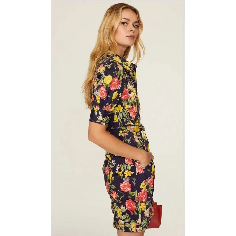 Marissa Webb Multi Floral Printed Puff Sleeve Dress 0 Rent the runway preloved $ - Image 3