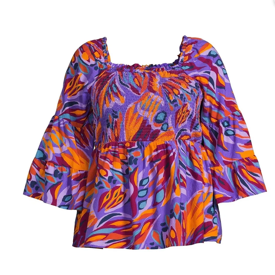 Terra&Sky Vibrant Multicolor Women's Top Size Xl - Image 4