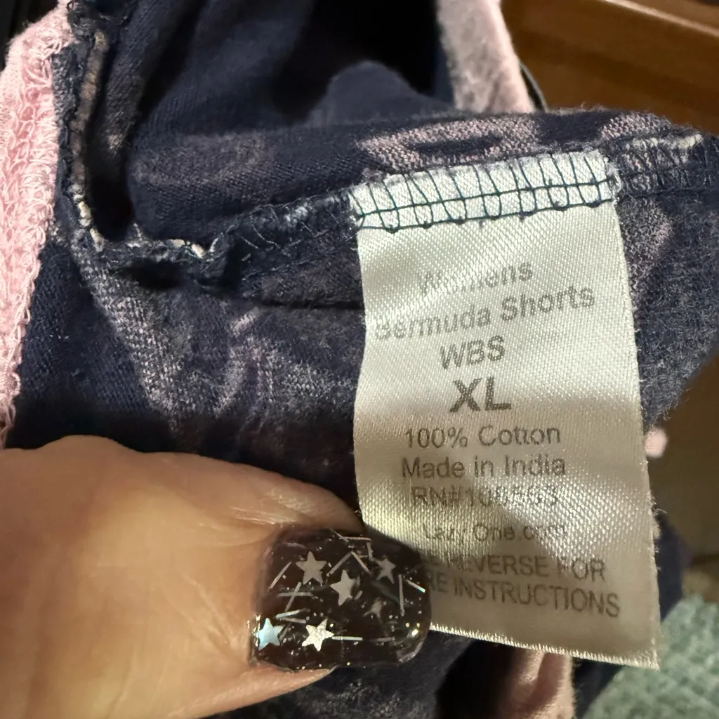 Lazy One Blue Pajama Shorts Size XL - Image 3