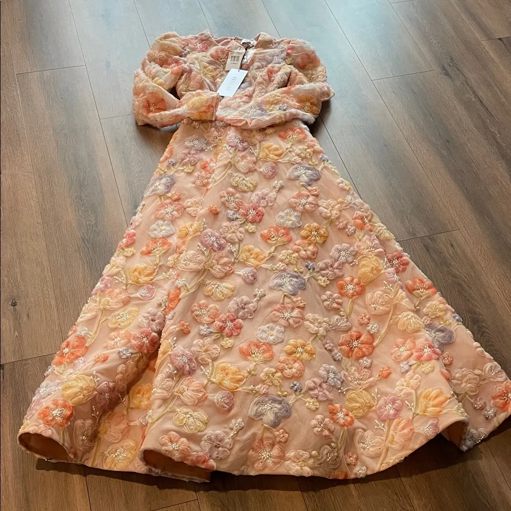 HELSI Tessa Long Sleeve Beaded Gown Size XS - Image 4