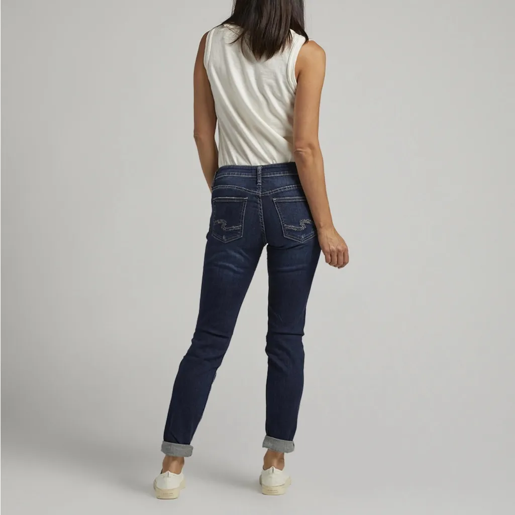 Silver Jeans Co. Women's Boyfriend Mid Rise Slim Leg Jean - Image 2