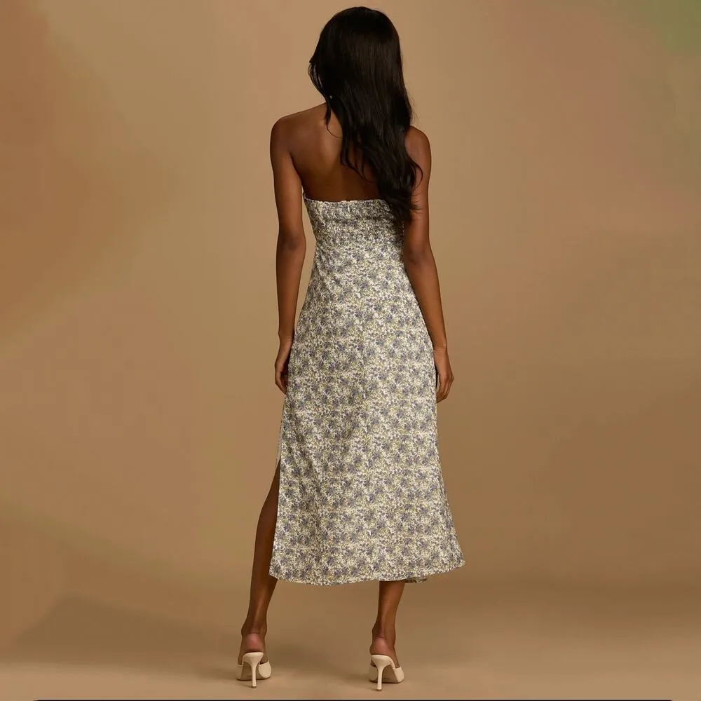 Lulus Party in the Garden Strapless Dress Sz S - Image 2