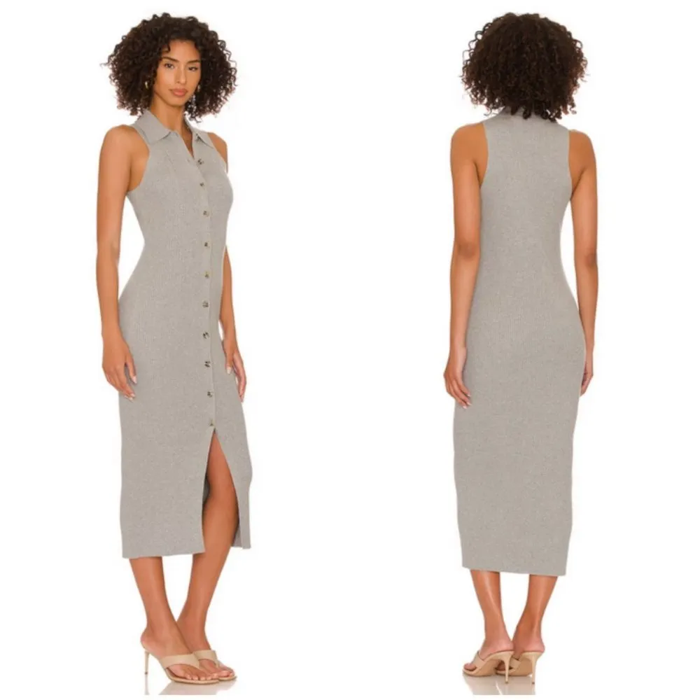 💕FAVORITE DAUGHTER💕 The Sleeveless Lena Dress ~ Rib Knit Frost Gray S NWT - Image 8