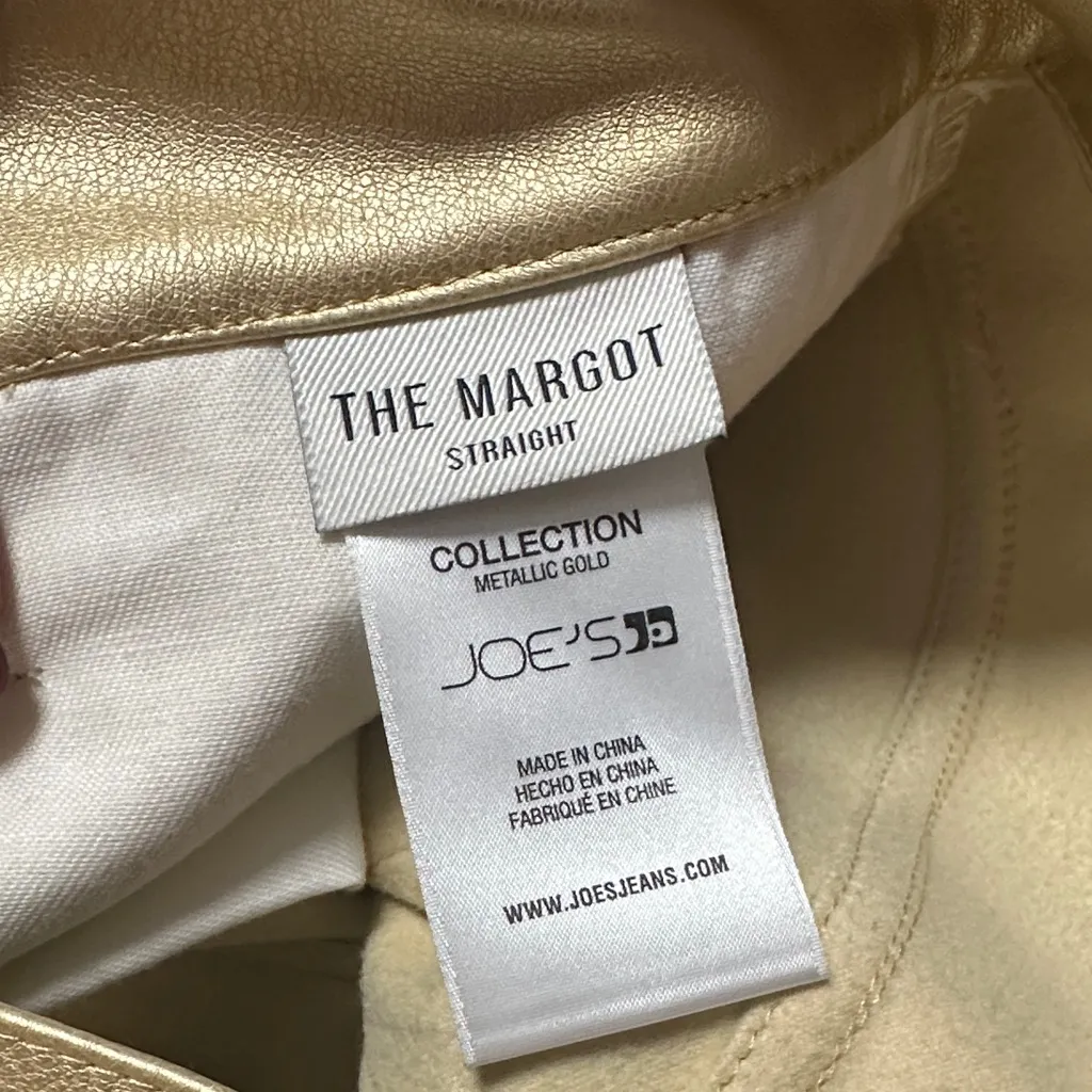 Joe's Jeans Metallic Gold Pants NWT - Image 4