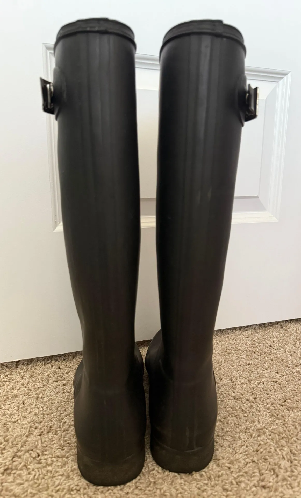Tall Matte Black Rainboots - Image 3