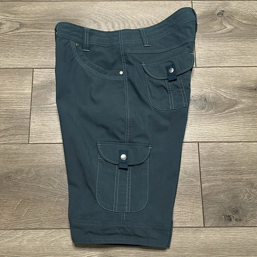 Kuhl Splash Bermuda Cargo Hiking Trail Shorts Blue‎ Green Size 10 - Image 2