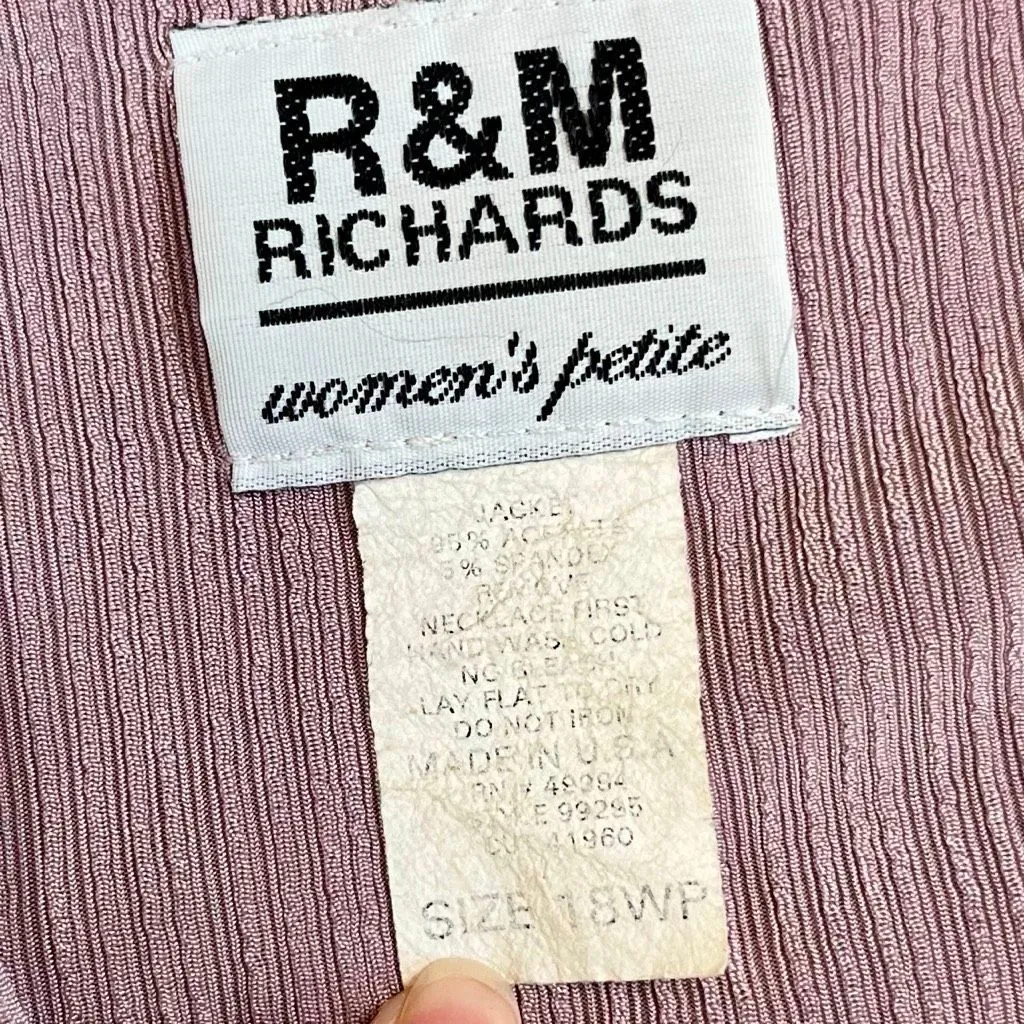 R & M Richard’s Women’s Petite Metallic Ribbed Sparkle Knit Pant Suit 18WP - Image 13