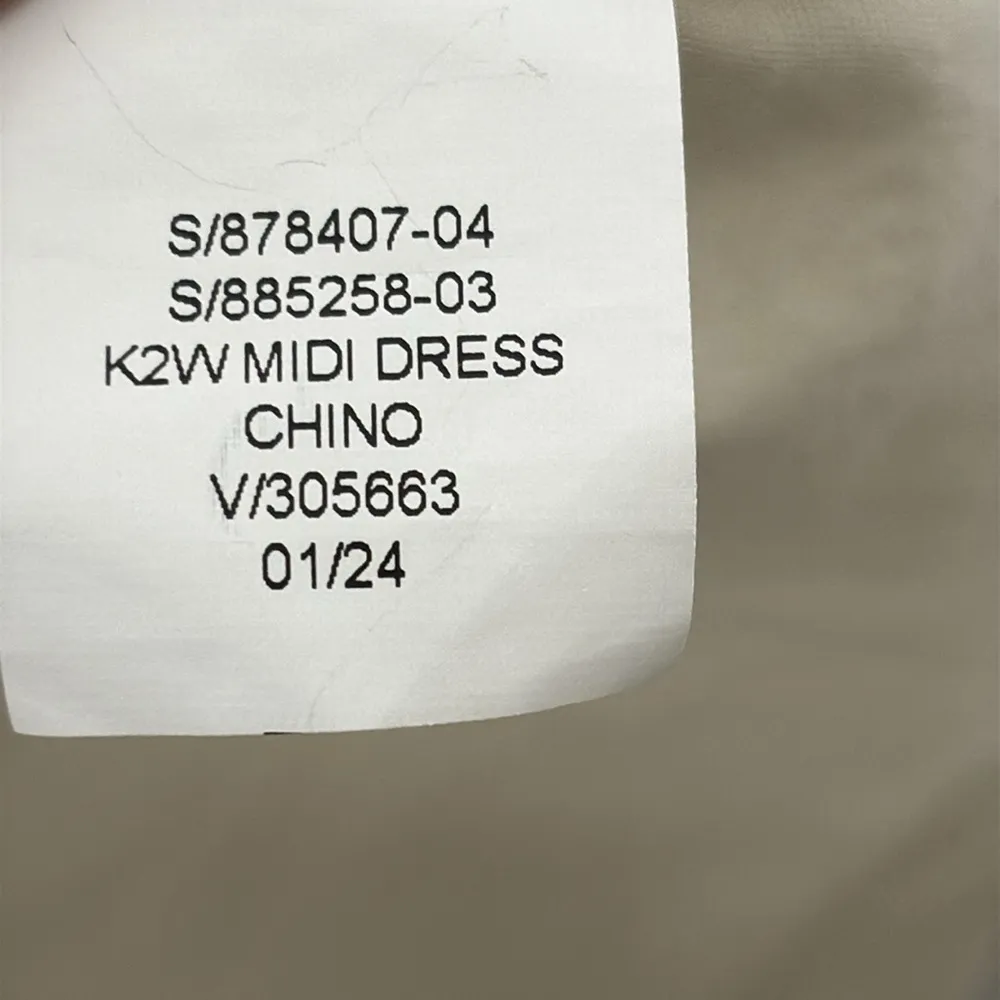 Gap Sleeveless Midi Dress Chino Poplin Skirt Racerback Tiered Tan Beige Size S - Image 9