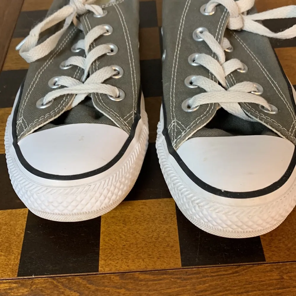 Converse All Star Gray Canvas Low Top Sneakers Size 6 - Image 7