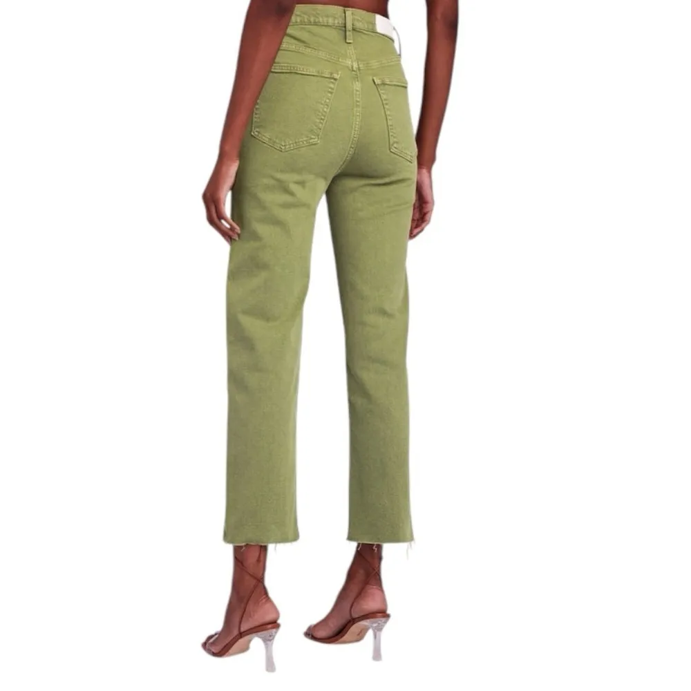 RE/DONE Washed Sage 70s Ultra High-Rise Stove Pipe Jeans Size 30 193-3WUHRTV NWT - Image 5