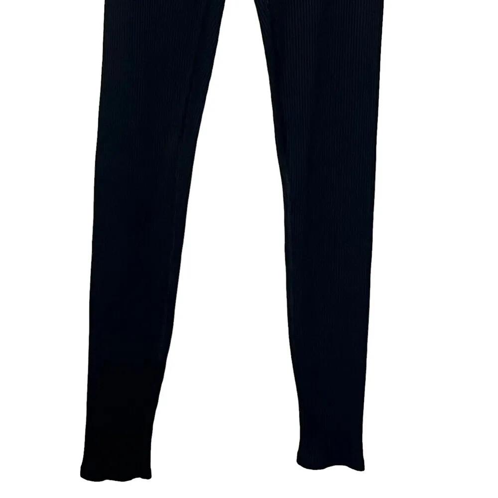 Carbon38 Ribbed 7/8 Legging Cropped Ankle Black Yoga Gym Women’s Size Small S - Image 3