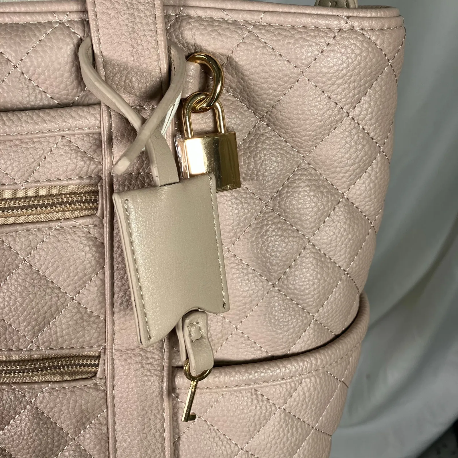 DD Bird The Taupe Leather Nash With Changing Pad‎ Diaper Bag Luxury Shoulder - Image 13