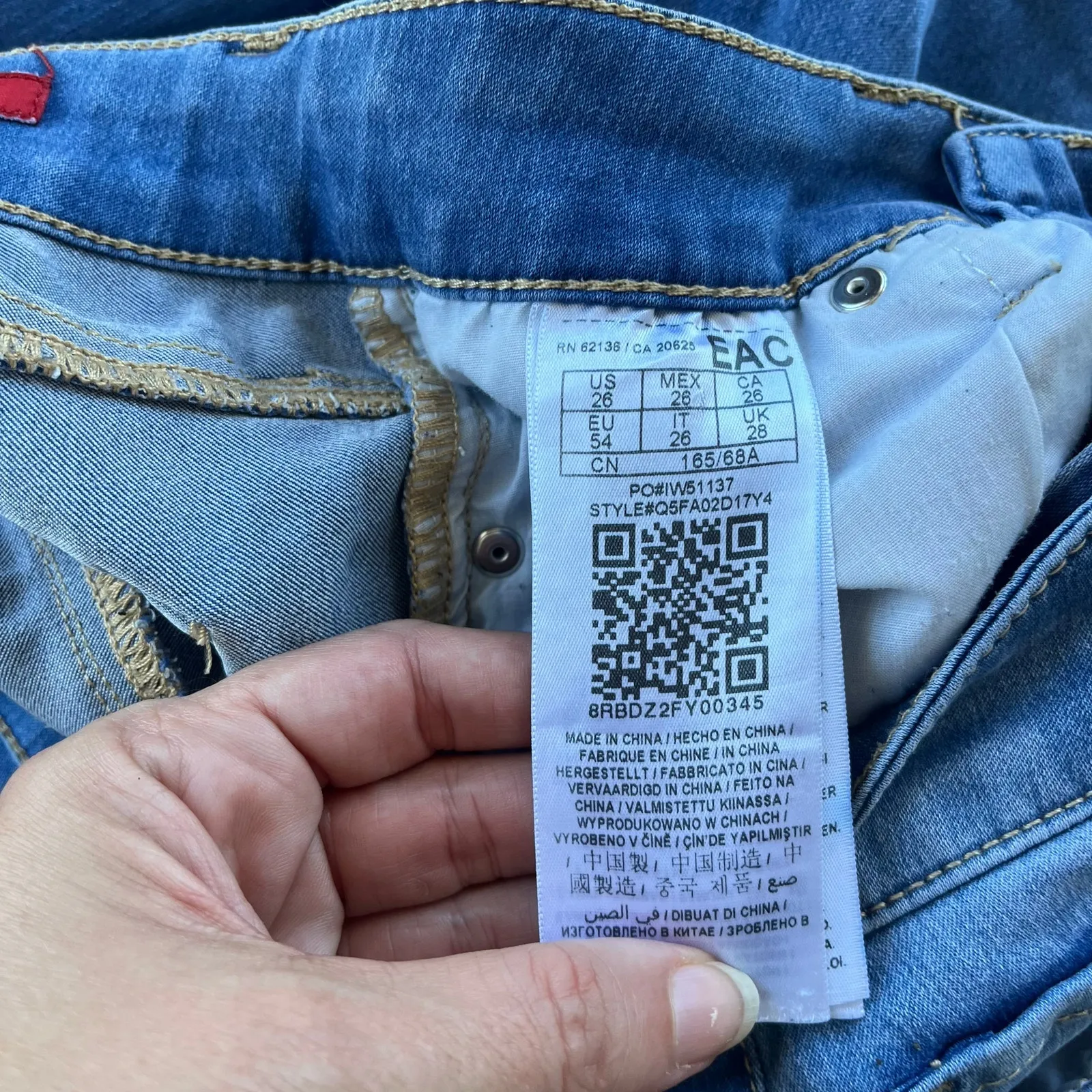 Guess High Waist Skinny Womens Jeans Sz 26 Y2K Medium Wash Tahiana Stretch Ankle - Image 9