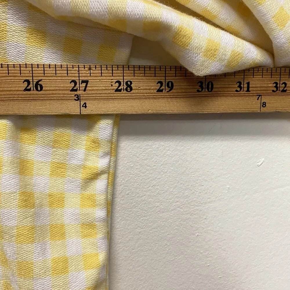 Croft & Barrow Top Womens 3X Yellow White Long Sleeved Sweater Blouse Casual - Image 6