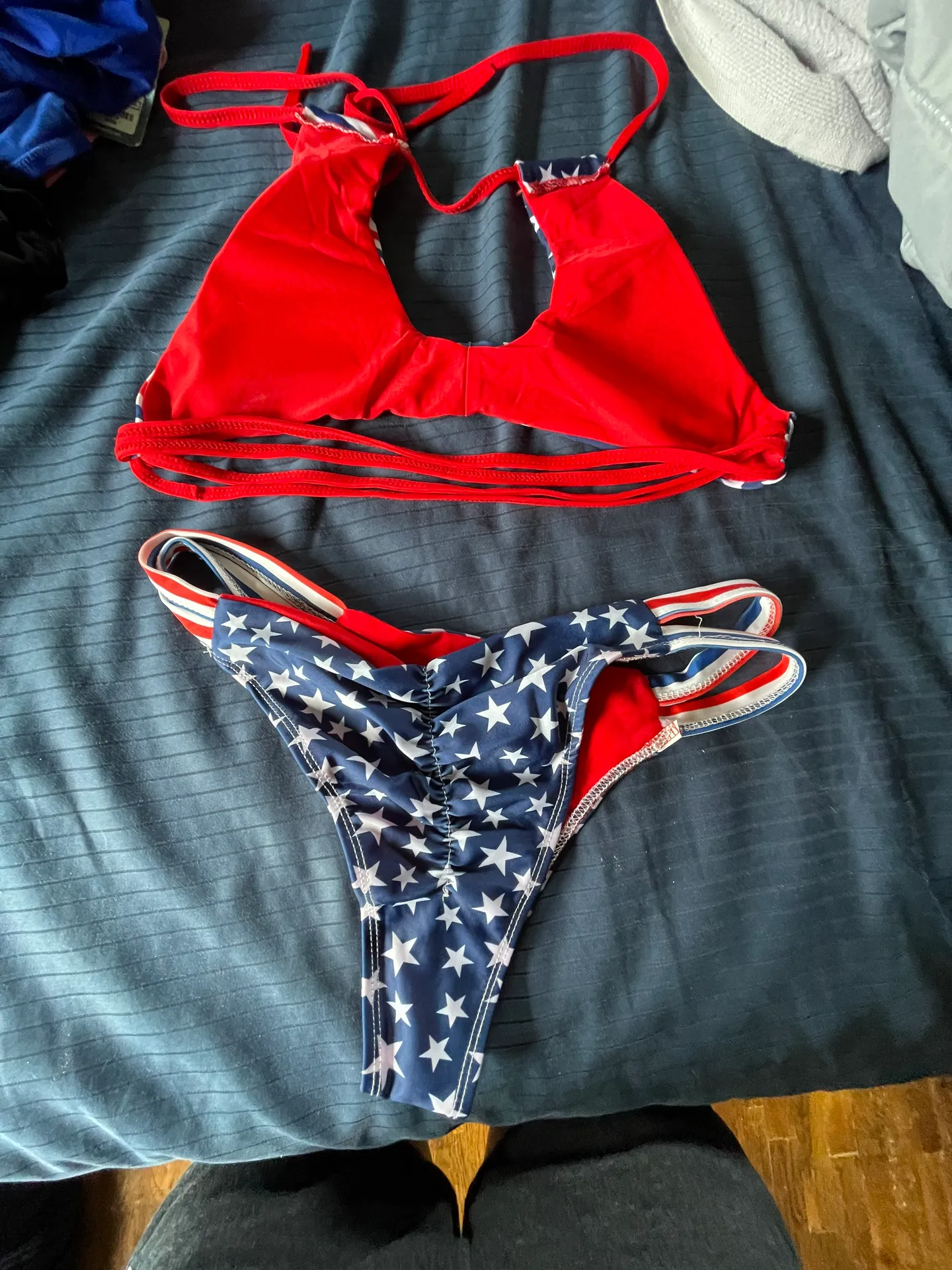 American Flag Bikini Set Medium Red - Image 3