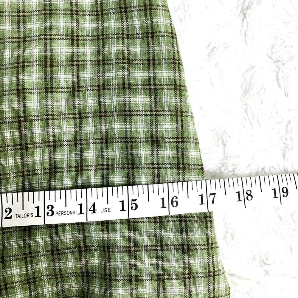 Urban Outfitters Green Emma Plaid Sleeveless Preppy A-line Mini Dress 0 - Image 10