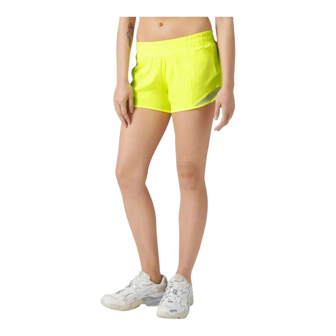 Lululemon Hotty Hot Running‎ Shorts II Size 8 Neon Yellow Highlight Women - Image 2