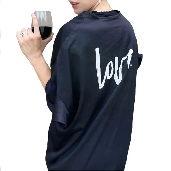 Victoria’s Secret “Love” Satin Robe OSFM - Image 2