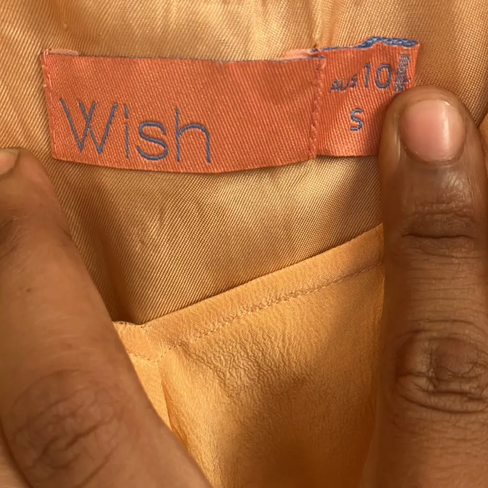 Wish orange spaghetti strap tank style blouse woman’s size small - Image 3