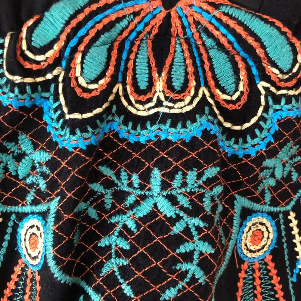 Flying Tomato Black Embroidered Sleeveless Dress L - Image 7