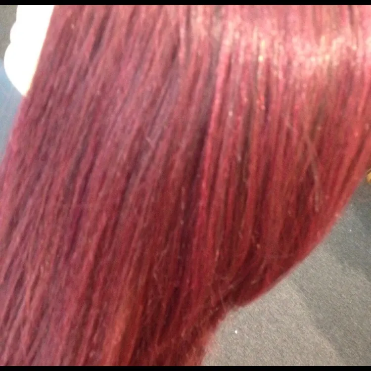 Wig Lacefront 30+ inch HUH! Long Wig Burgundy SEXY dark roots - Image 6