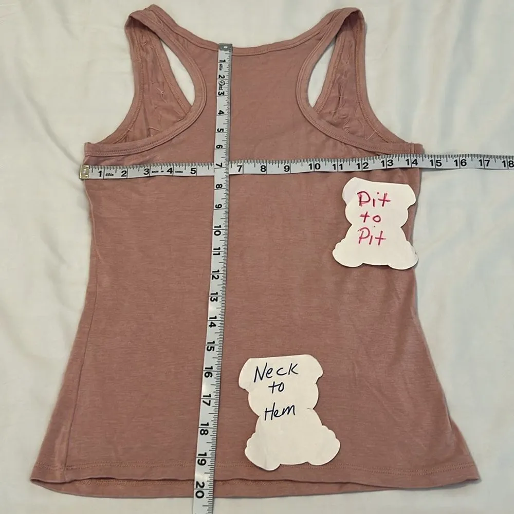 Ceres size M pink beaded rhinestone & shell embellished tank top EUC Size M - Image 7