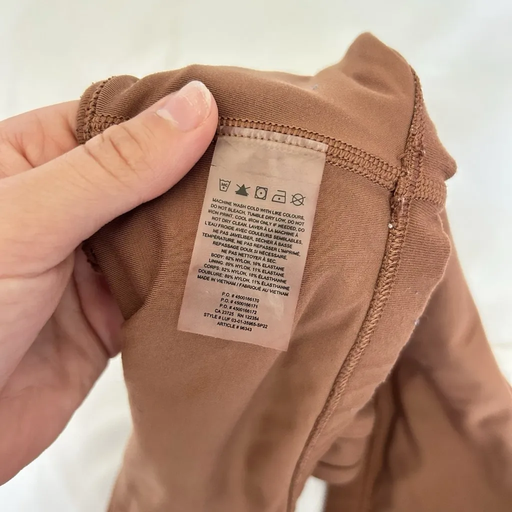 TnAction Womens XL Mini Sports Bra Top Brown No Padding Yoga Gym Workout - Image 6