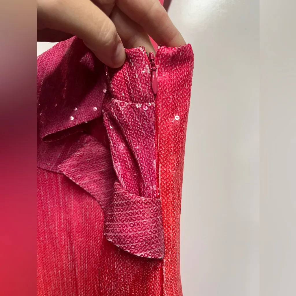 NEW Derek Lam 10 Crosby Gigi Ombré Sequin Minidress size 8 woman’s designer Pink - Image 8