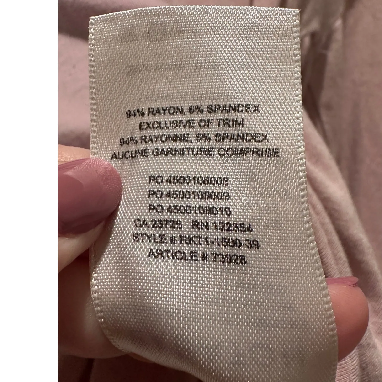 Aritzia Babaton Blush Pink Norris T-Shirt Top Size XS Slouchy Casual V-Neck - Image 6