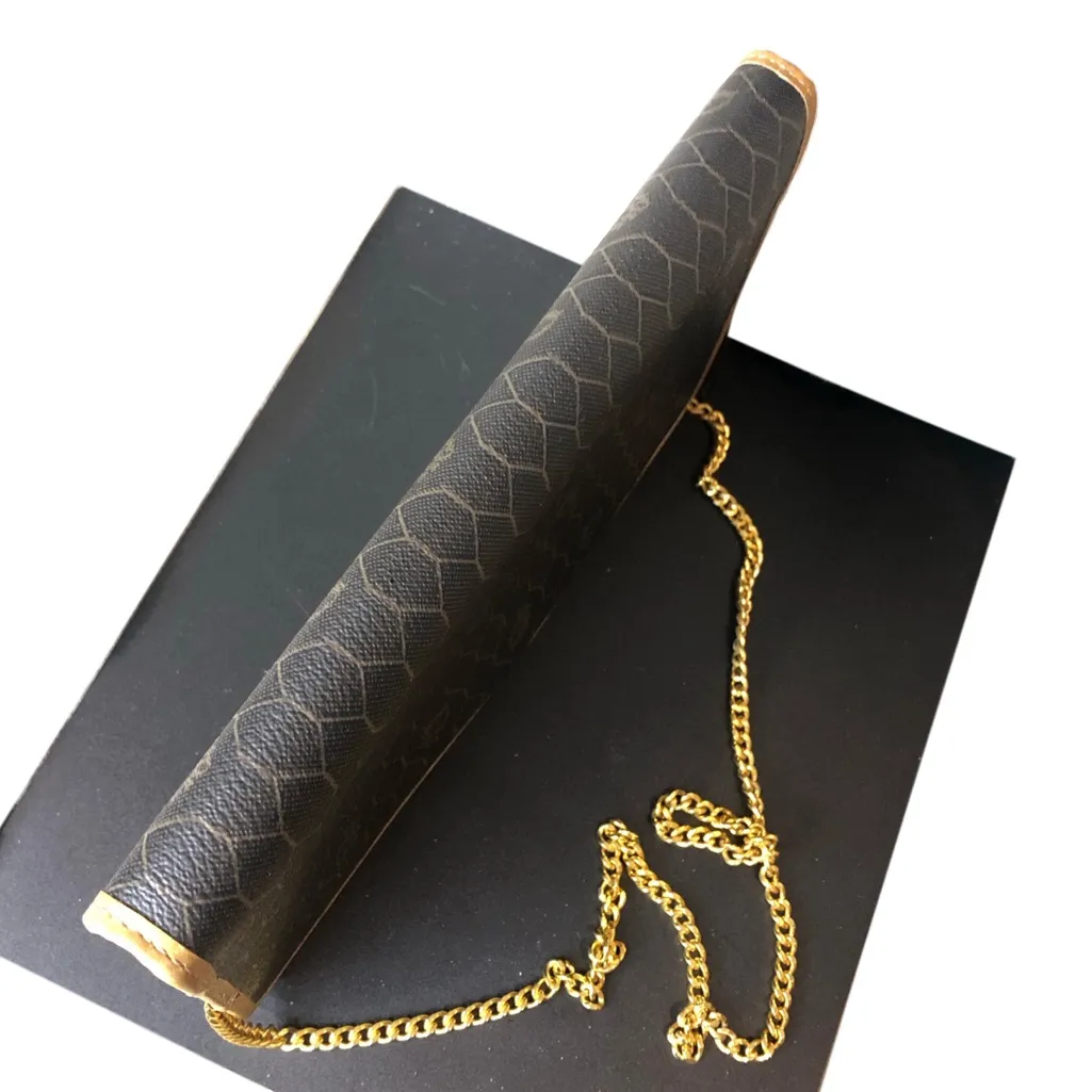 Vintage Christian DIOR Black Honeycomb Dior Logo Shoulder Bag Clutch Authentic - Image 5