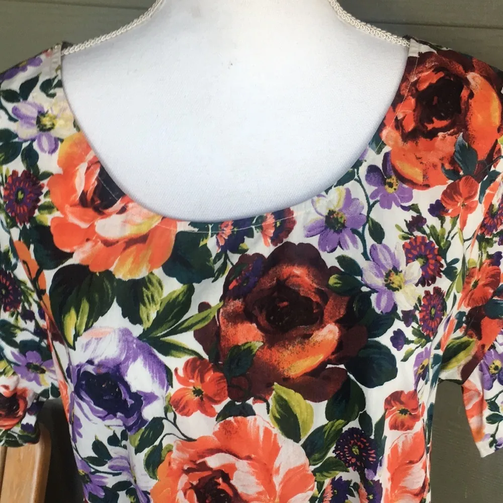 Umgee Short Sleeve Floral Dress - Image 4