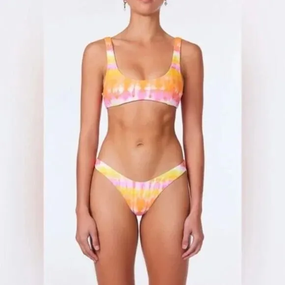 NEW Set! It’s now cool x free people tequila sunrise bikini, size Large Orange - Image 6