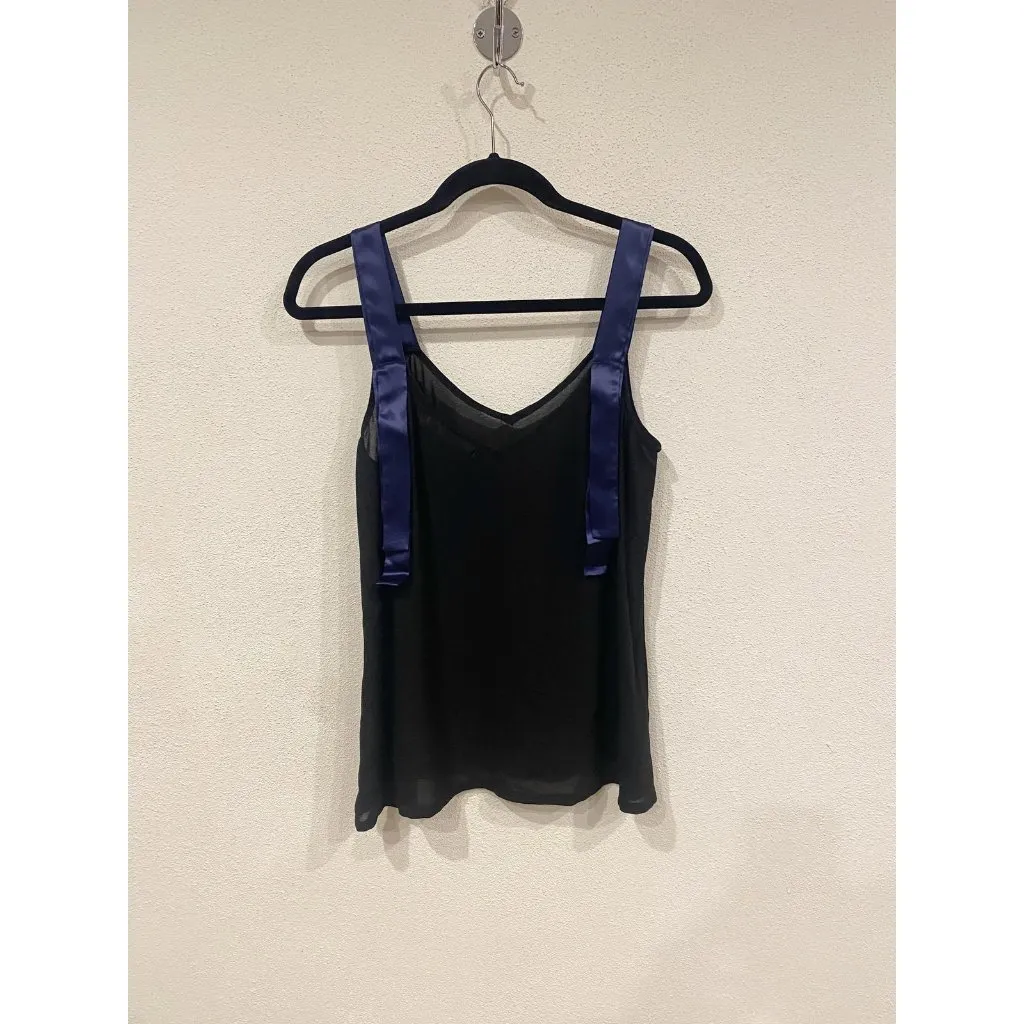 Symphony + Note Tank Top Womens Medium Black Coleman Collection Blue Strap NWT - Image 4