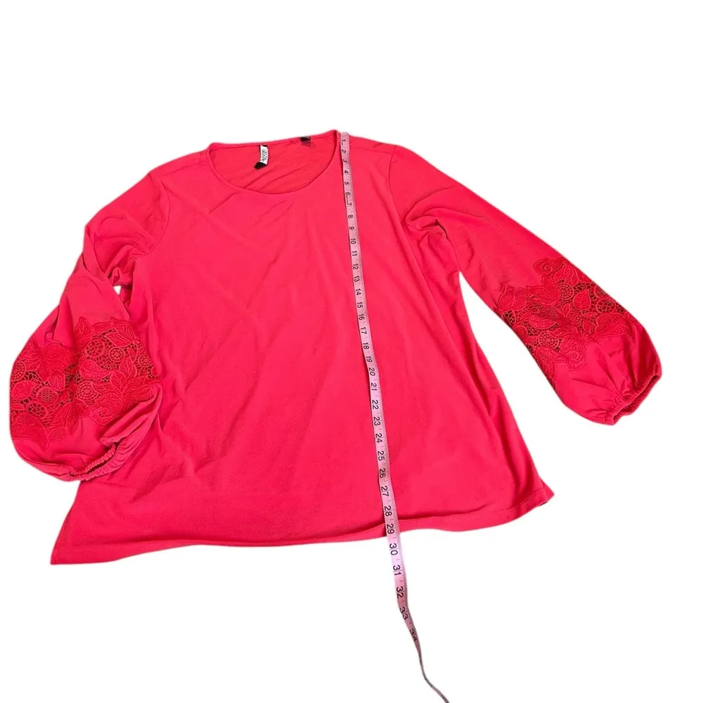 DENNIS BASSO Pink Top with Embroidered Sleeves - Image 2