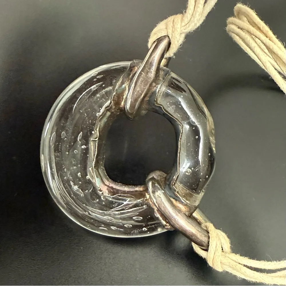 Vintage Sterling Handcrafted Glass Donut O - Image 11