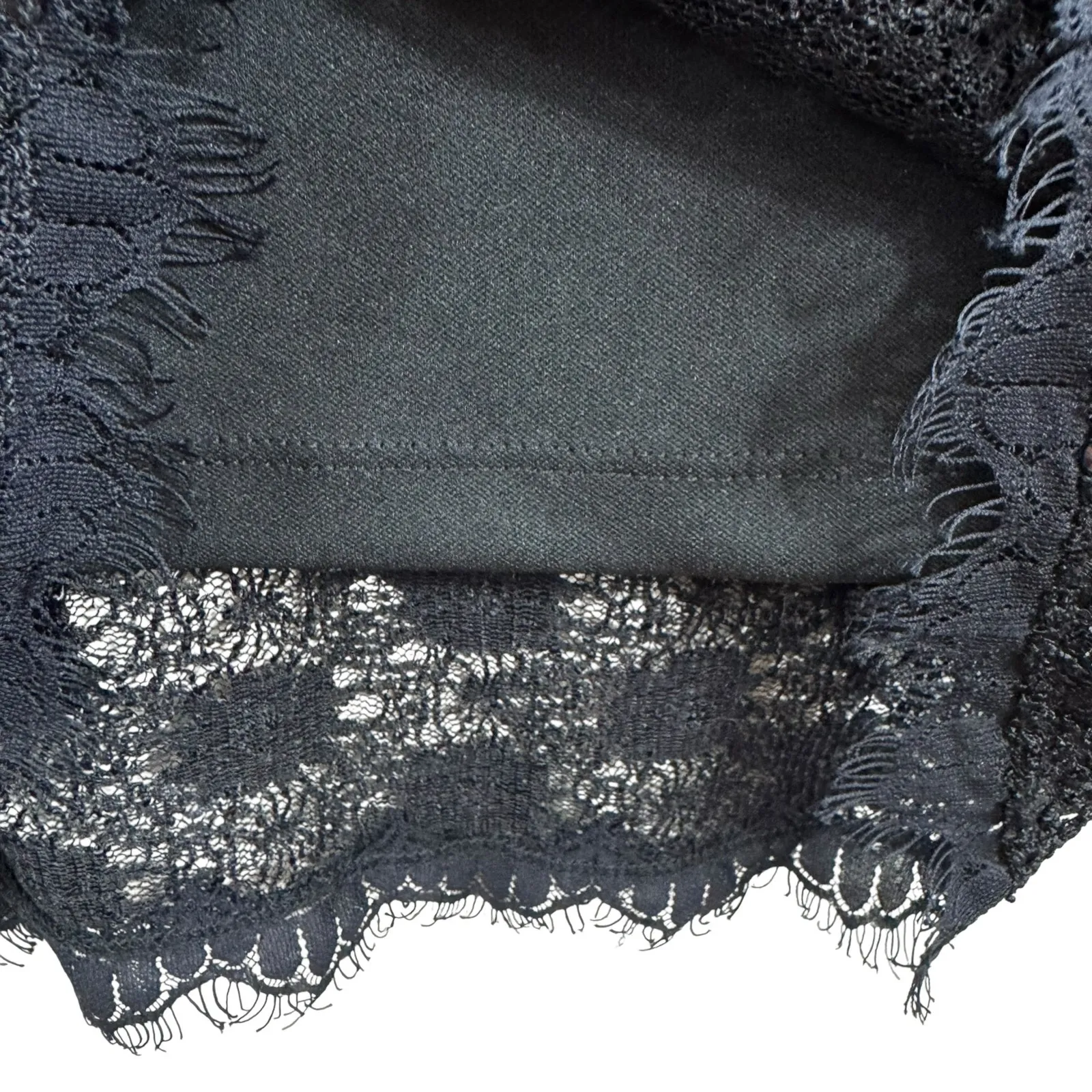 Onyx Nite Black Sequin Lace Long Sleeve Knee Length Lined Stretch Dress Size 14 - Image 4