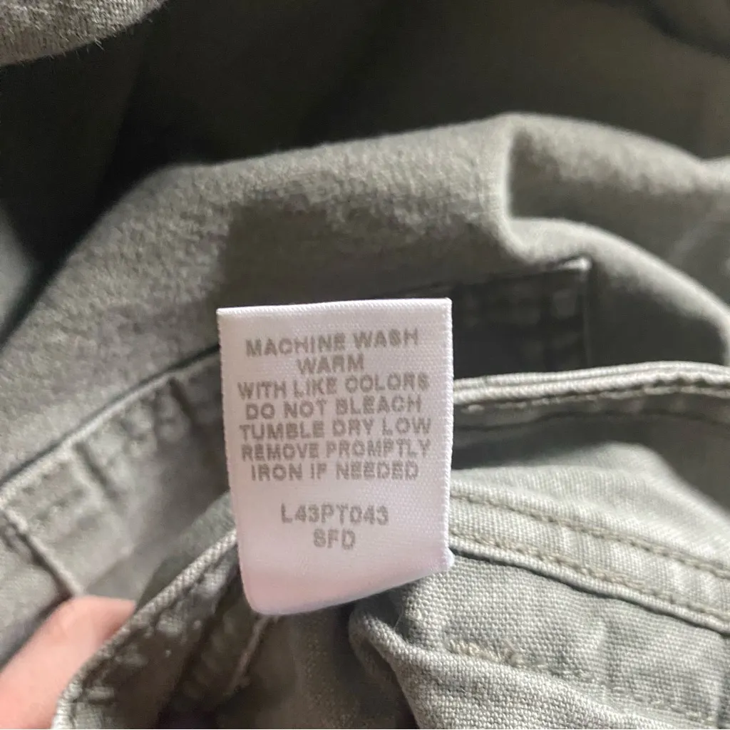 Cabelas 7-Pocket Cargo Pants Women Sz 18 Canvas Green Utility Hiking Tactical - Image 7