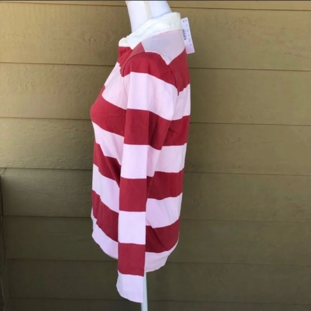 J. Crew Striped Rugby Polo Shirt Size XS - Image 3
